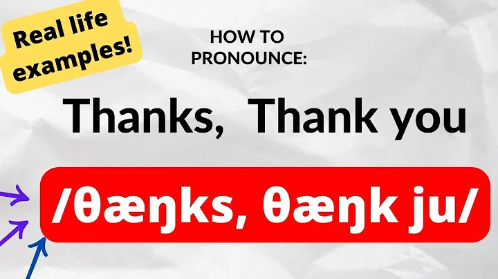 How to pronounce:  THANKS THANK YOU - IPA with Real Examples #phoneticsounds