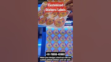 Make your designs stand out with our custom printed stickers and cut-outs! #indore #sticker #label