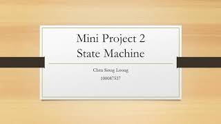 Simulation of Mini Project 2 EEE40002 100087537