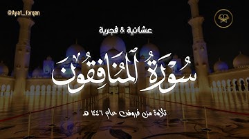 فجرية آسرة تلاوة تدبرية وشجية سورة المنافقون كاملة للشيخ أنس العمادي