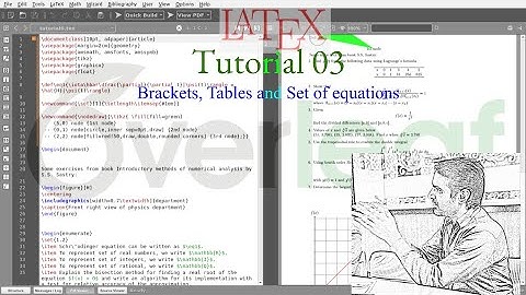 LaTeX Tutorial 03: Brackets and tables