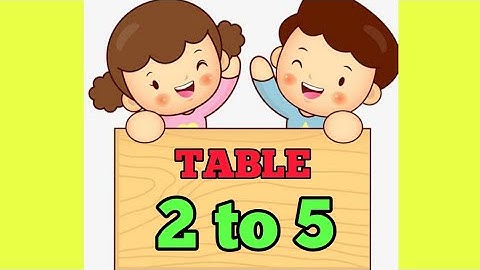 Multiplication tables for children 2 to 5 , learn table 2 to 5, table 2 to 5 for kids