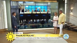 Flera ministrar prickade av KU efter Transportstyrelseskandalen - Nyhetsmorgon (TV4)