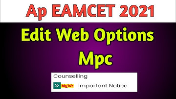 Ap eamcet edit Web Options 2021|important notice|