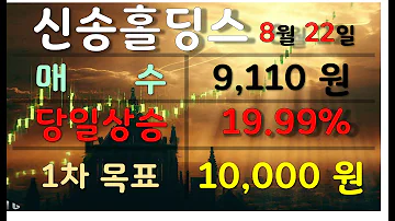 신송홀딩스 차트 분석 8월 22일 상승초입 포착