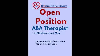 Urgent Hiring ABA Therapist in all counties of NJ - especially Middlesex & Monmouth Counties
