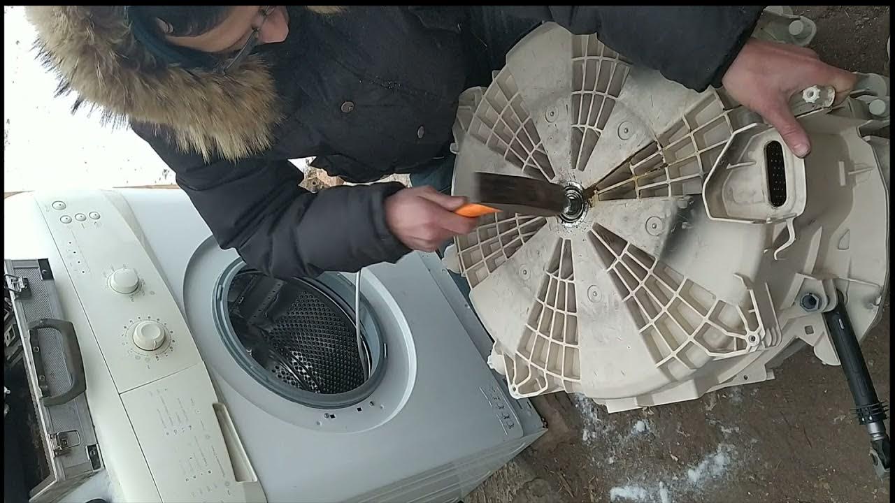 Как снять барабан со стиральной машины ардо Замена подшипников в стиральной машине Ardo - YouTube