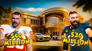 Travis Kelce VS Jason Kelce SHOWDOWN  Lifestyle, Mansions, Cars, Net Worth