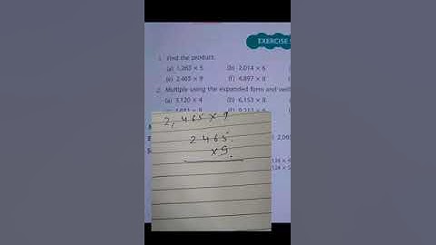 class 4 Chapter 5 Multiplication exercise 5.4