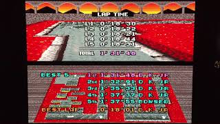 Super Mario Kart - Bowser Castle 3 (1:31:48) 5lap record, NTSC version