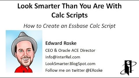 How to Create an Essbase Calc Script