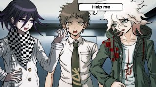 Nagito, Hajime and Kokichi get stuck in an elevator