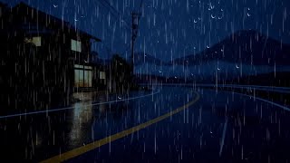 Nighttime Rain Sounds on Metal Roof with Thunder Echoes for Deep Sleep