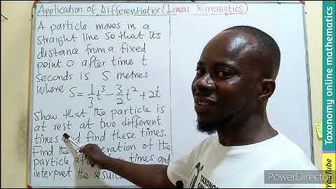 Calculus 3: How Differentiation Solves Linear Kinematics Problems (Application of differentiation)