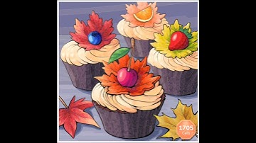 Zen Color🎨:  Autumn Cupcakes🧁🍂🍁