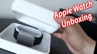 Unboxing Apple Watch 1st Gen 42mm Stainless Steel w/ Black Sport Band