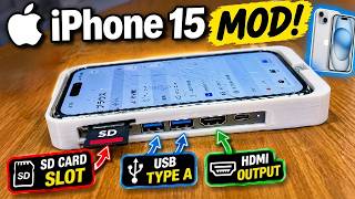 Apple Iphone 15 mod! SD card slot, USB type A, HDMI output