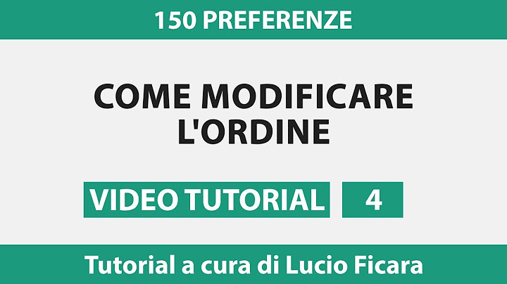 150 preferenze Gps 2023, come modificare l’ordine - VIDEO TUTORIAL