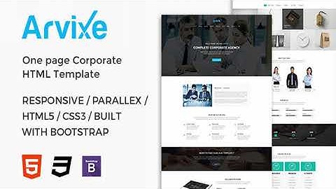 Arvixe-One Page Corporate Html Template | Themeforest Website Templates and Themes