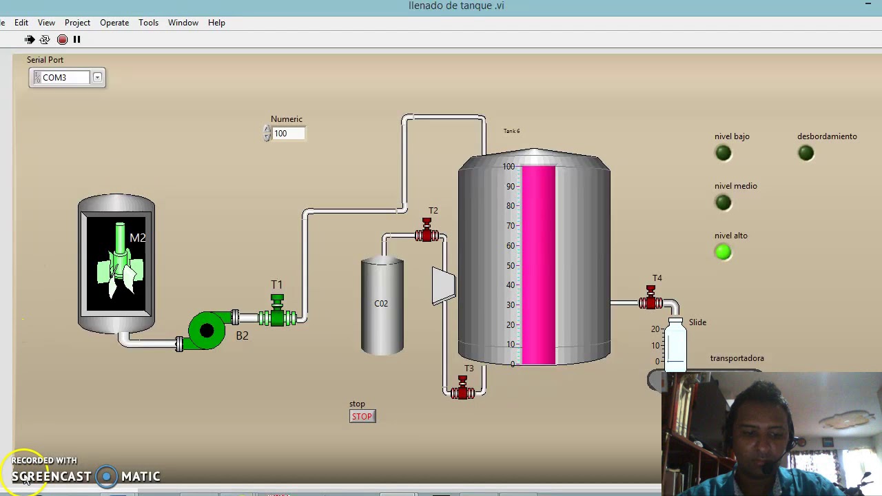 Tank Labview llenado de tank con labview y arduino - YouTube