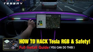 How To Install Tesla Model 3/Y RGB Ambient Lighting with BSD Safety Monitor (Step-by-Step Guide)