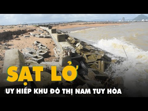 Video Kè bờ nam sông Đà Rằng bị sạt lở, uy hiếp khu đô thị... - youtube