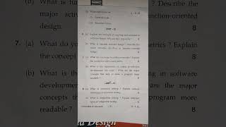 BCA 4th semester software engineering question paper MAY 2025(MDU)