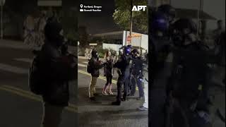 Protester Pepper-Sprayed By Dhs Officer Outside Ice Facility In Portland Apt