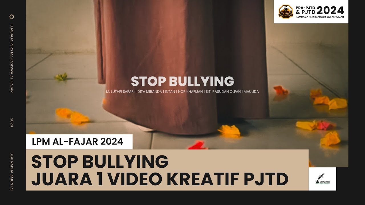 Stop Bullying || 1st Place In Video Making At PJTD 2024 Activities ...