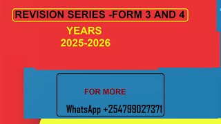 REVISION SERIES FORM 3 AND 4 || Form 3 End of Year 2025 Paper 1 COMPUTER STUDIES EXAMS