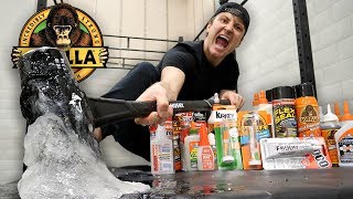 MIXING EVERY GLUE IN THE WORLD TOGETHER!! (WHAT HAPPENS WHEN YOU MIX EVERY GLUE IN THE WORLD)