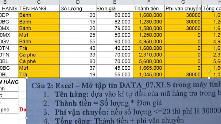 Bài tập tin học văn phòng có đáp án năm 2024