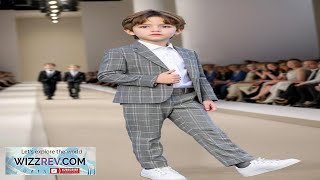2pcs Set Young Boy Plaid Suit Jacket And Pants. Made Of Soft Pilling Resistant screenshot 5