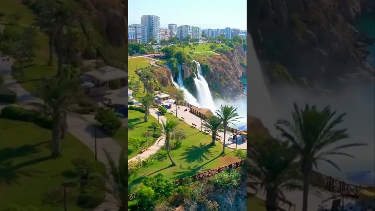 "Antalya Düden Waterfall: Flowing into the Mediterranean"