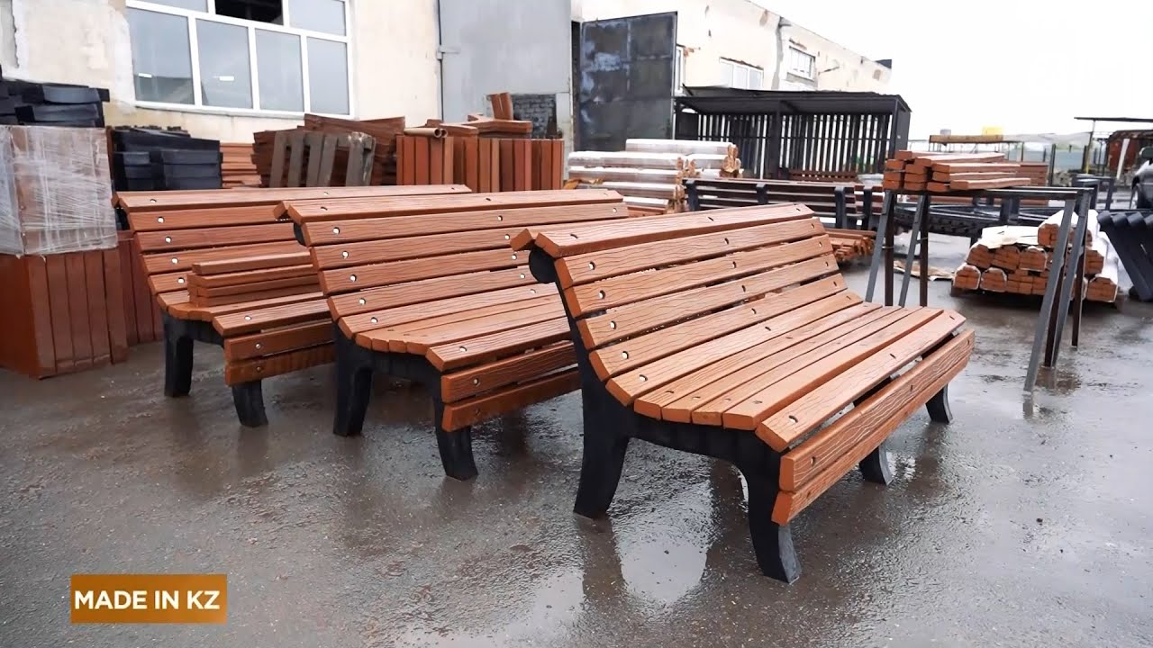 Производство антивандальных скамеек | Made in KZ - YouTube