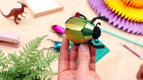 How to build our Scarab Beetle paper puzzle | Assembli 3D insect puzzle
