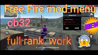 FREE FIRE OB32 RANK WORKING MOD MENU. //USE MAIN ID//vipmod//500ffpapay