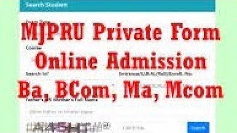 MJPRU private Exam Form 2022 Date MJP Rohilkhand University UG PG Private Exam update