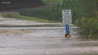 Zeta floods roads in Caldwell County