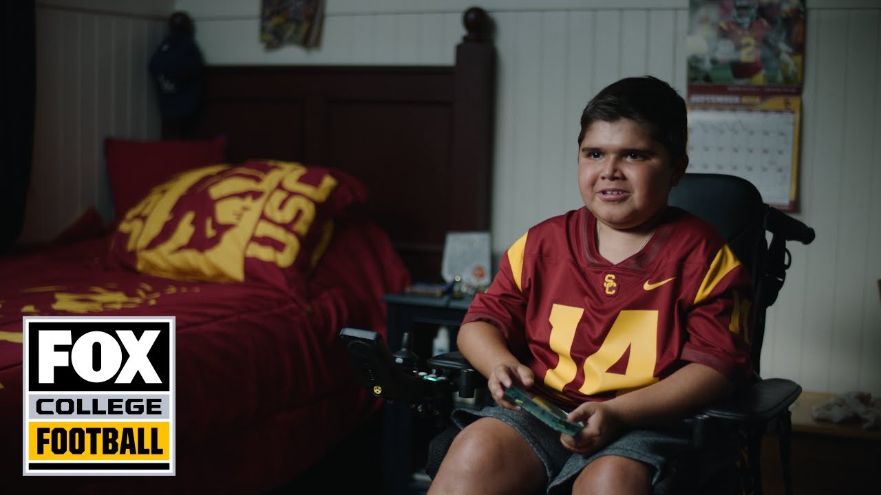 13-year-old with Duchenne Muscular Dystrophy inspires USC's football team | FOX COLLEGE FOOTBALL