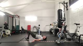 static glute bridge with leg extension