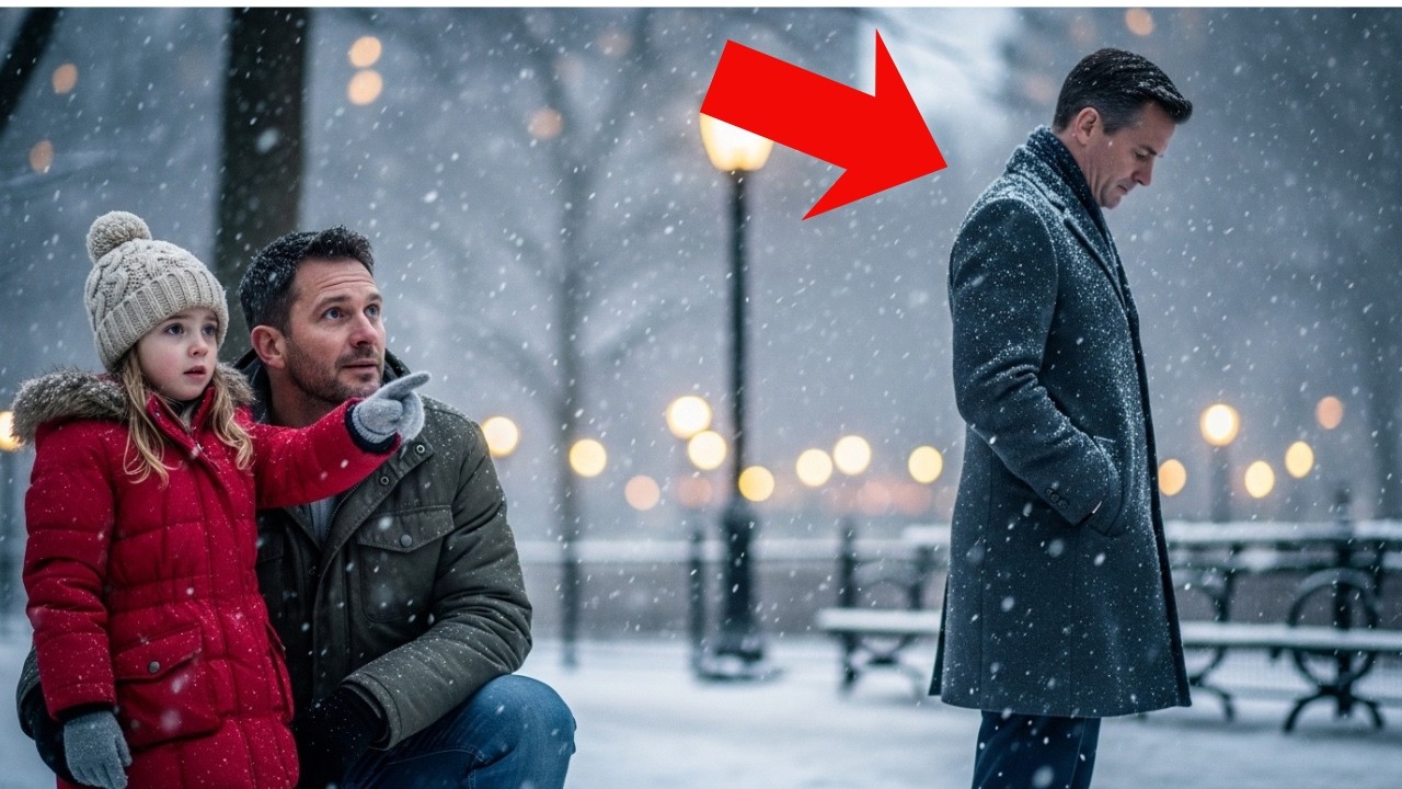 'Papa, waarom is hij alleen?' — Het kleine meisje wees naar de miljardair in de sneeuw.