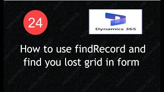 D365 F&amp;O X++ Tutorial | findRecord() Example Explained | Lecture 24 | #d365fo #msdyn365