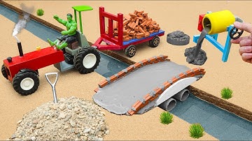 diy tractor Build a mini concrete bridge using rc tractor science project Part 2 ‪‪@SmallCreatorTV‬