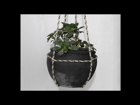 How To Tie A Rope For Hanging Pots On The Wall At Home 