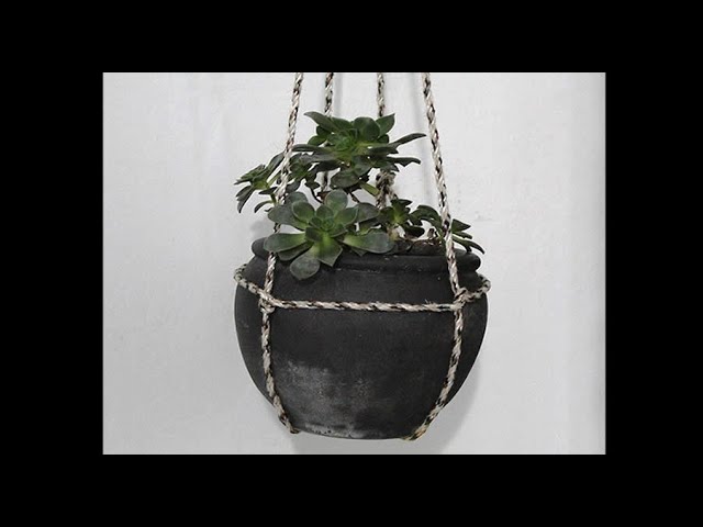Portavaso Per Piante, Portavaso In Macramè, Portavaso Per Piante, 4 Pezzi Portavaso Per Piante Decorazione Per Balconi Da Appendere Allesterno Nero Non Include Vaso Per Fiori 85558628