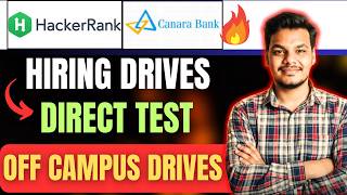 Biggest Hirings Updates | Accenture , Canara Bank, Hackerrank | Direct Test Hiring | 2026 Batch