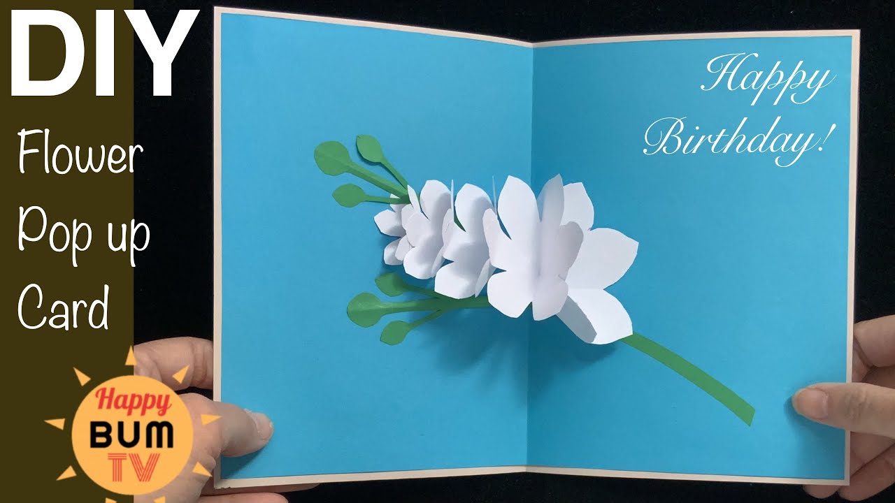 Flower Pop Up Card I Diy Birthday