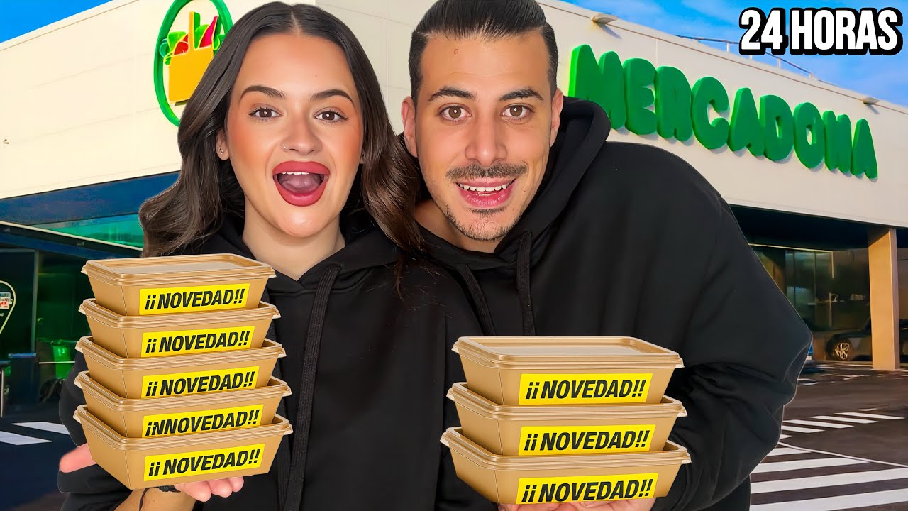 24 HORAS COMIENDO NOVEDADES DE MERCADONA 2025