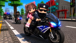 SCHOOL PARTY CRAFT: POLICE BIKE SAVES CUTE GIRL FROM SWAT CHASE! 🚔🏍️❤️ screenshot 4